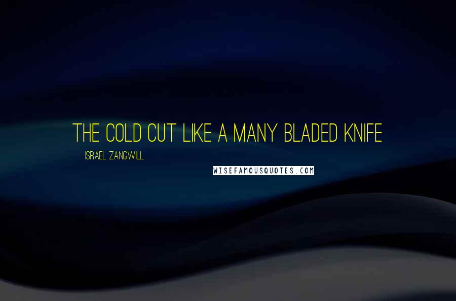 Israel Zangwill Quotes: The cold cut like a many bladed knife