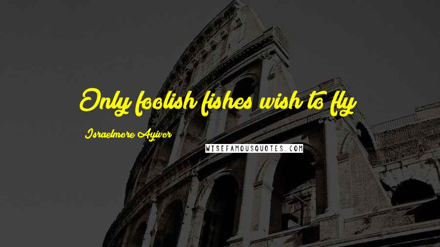 Israelmore Ayivor Quotes: Only foolish fishes wish to fly!