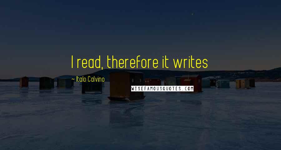 Italo Calvino Quotes: I read, therefore it writes