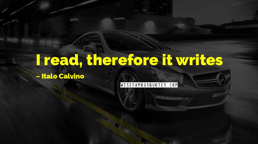 Italo Calvino Quotes: I read, therefore it writes