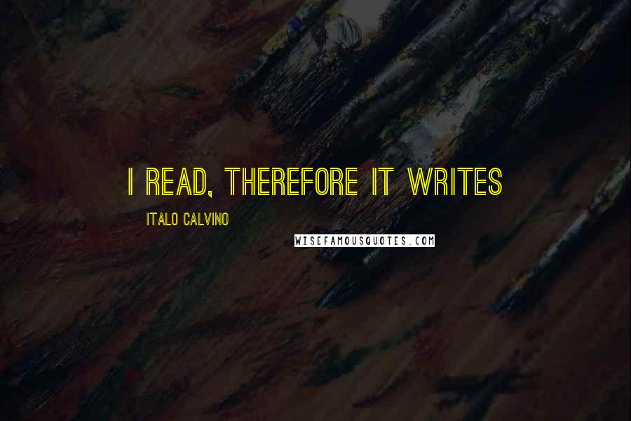 Italo Calvino Quotes: I read, therefore it writes