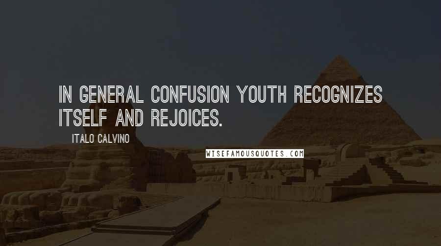 Italo Calvino Quotes: In general confusion youth recognizes itself and rejoices.