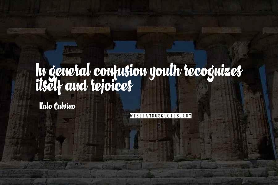 Italo Calvino Quotes: In general confusion youth recognizes itself and rejoices.