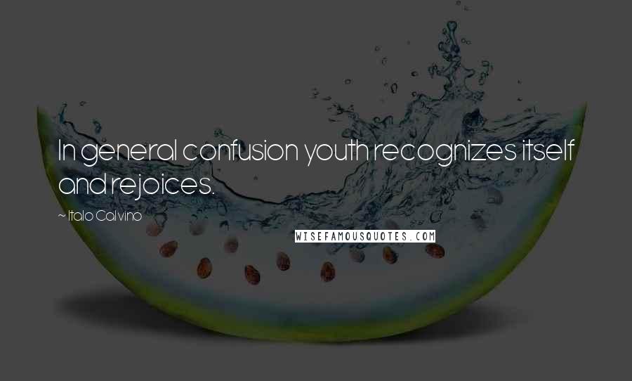 Italo Calvino Quotes: In general confusion youth recognizes itself and rejoices.