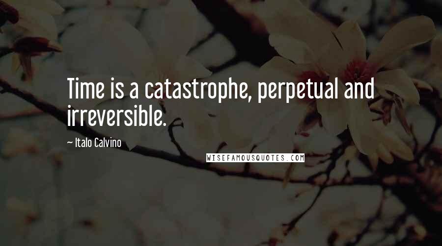 Italo Calvino Quotes: Time is a catastrophe, perpetual and irreversible.