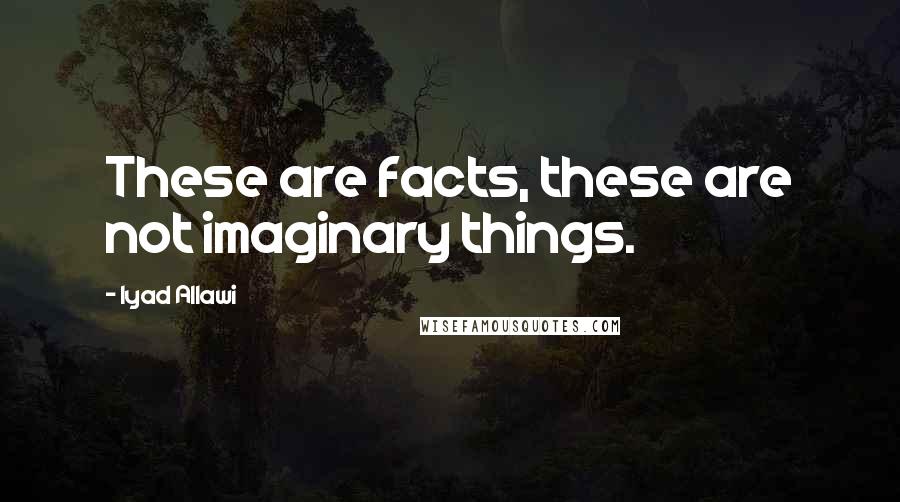 Iyad Allawi Quotes: These are facts, these are not imaginary things.