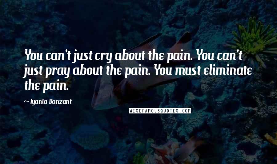 Iyanla Vanzant Quotes: You can't just cry about the pain. You can't just pray about the pain. You must eliminate the pain.