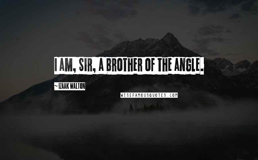 Izaak Walton Quotes: I am, Sir, a brother of the angle.