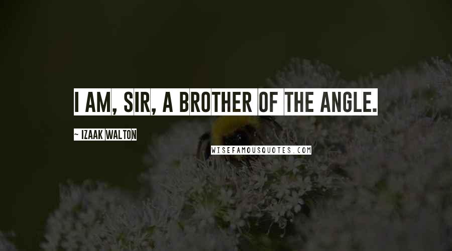 Izaak Walton Quotes: I am, Sir, a brother of the angle.