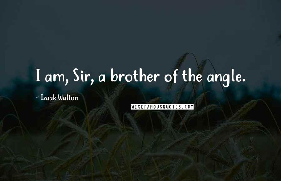 Izaak Walton Quotes: I am, Sir, a brother of the angle.