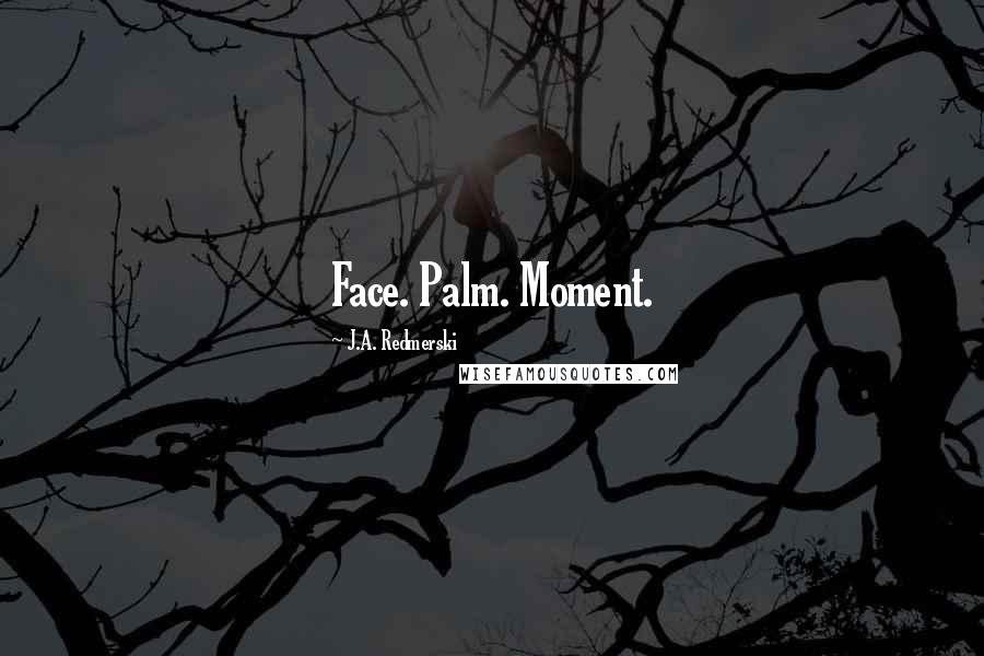 J.A. Redmerski Quotes: Face. Palm. Moment.