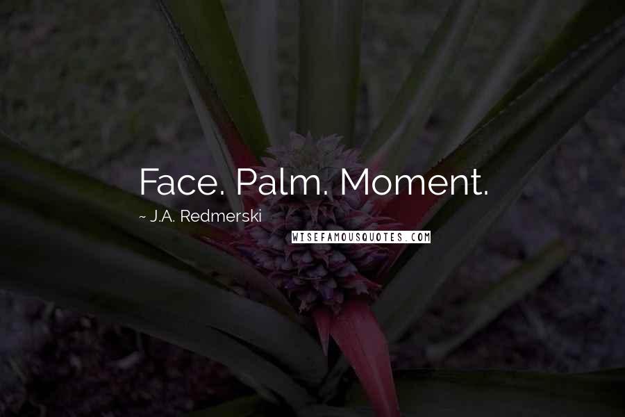 J.A. Redmerski Quotes: Face. Palm. Moment.