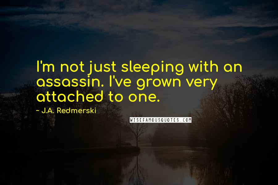 J.A. Redmerski Quotes: I'm not just sleeping with an assassin. I've grown very attached to one.