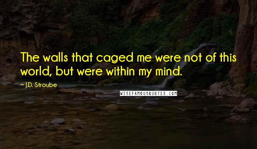 J.D. Stroube Quotes: The walls that caged me were not of this world, but were within my mind.