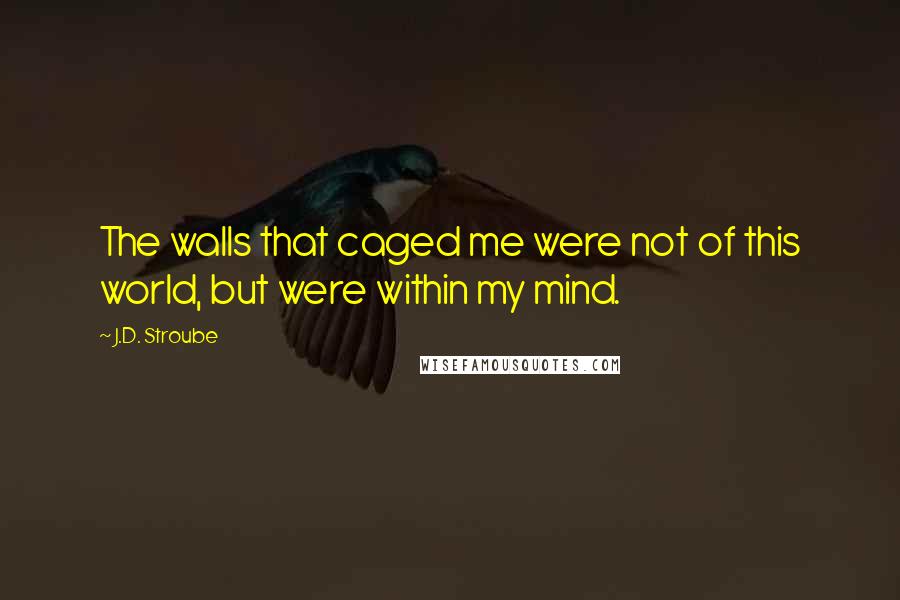 J.D. Stroube Quotes: The walls that caged me were not of this world, but were within my mind.