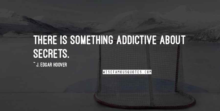 J. Edgar Hoover Quotes: There is something addictive about secrets.
