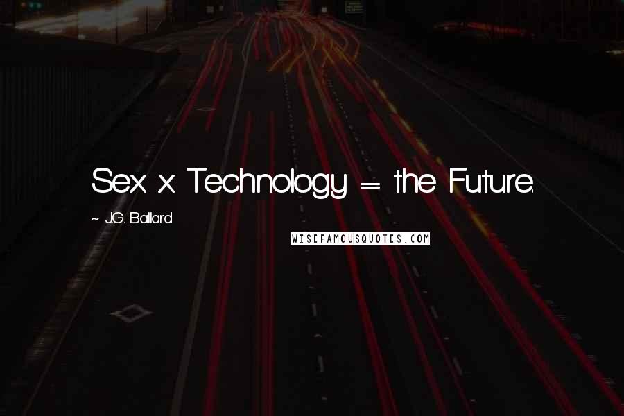 J.G. Ballard Quotes: Sex x Technology = the Future.
