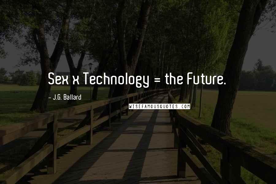 J.G. Ballard Quotes: Sex x Technology = the Future.