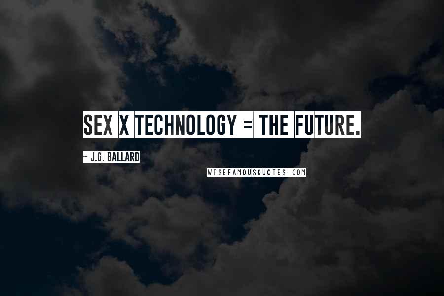 J.G. Ballard Quotes: Sex x Technology = the Future.