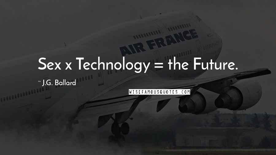 J.G. Ballard Quotes: Sex x Technology = the Future.