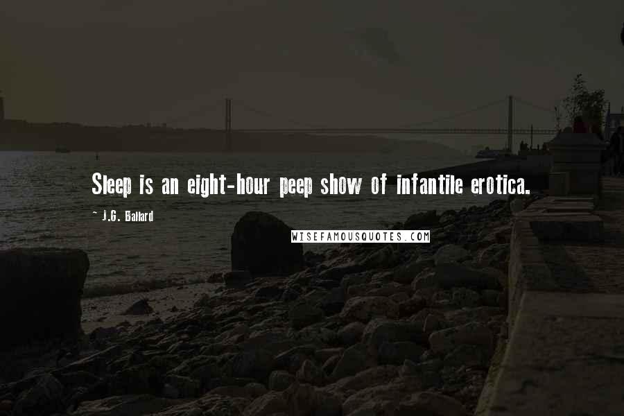 J.G. Ballard Quotes: Sleep is an eight-hour peep show of infantile erotica.