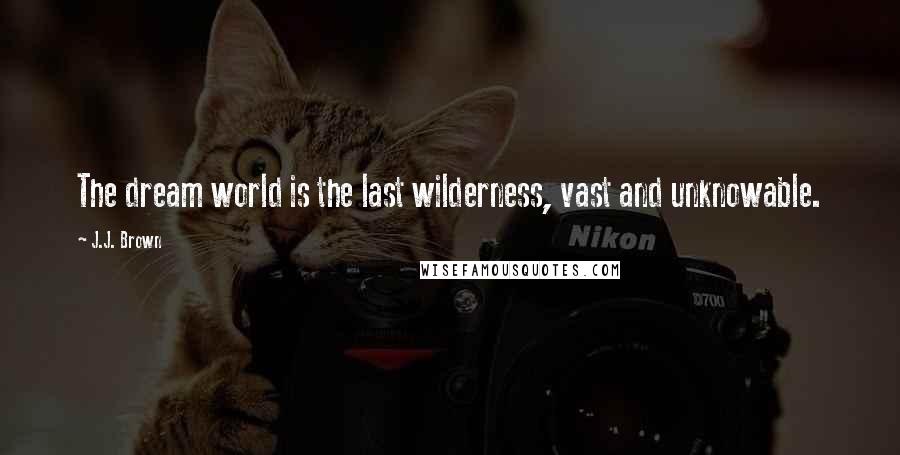 J.J. Brown Quotes: The dream world is the last wilderness, vast and unknowable.