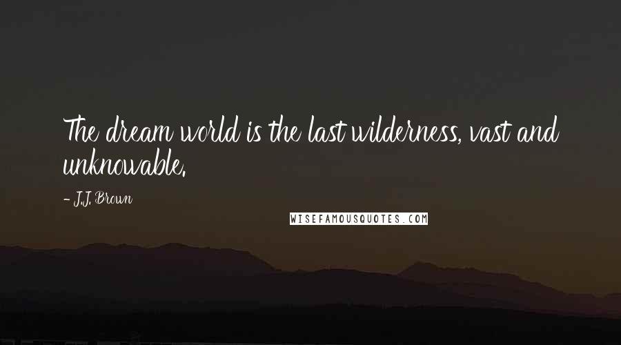 J.J. Brown Quotes: The dream world is the last wilderness, vast and unknowable.