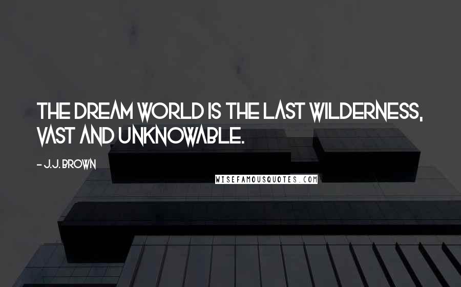 J.J. Brown Quotes: The dream world is the last wilderness, vast and unknowable.