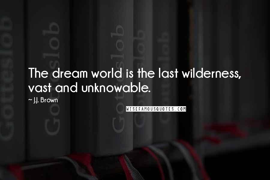 J.J. Brown Quotes: The dream world is the last wilderness, vast and unknowable.