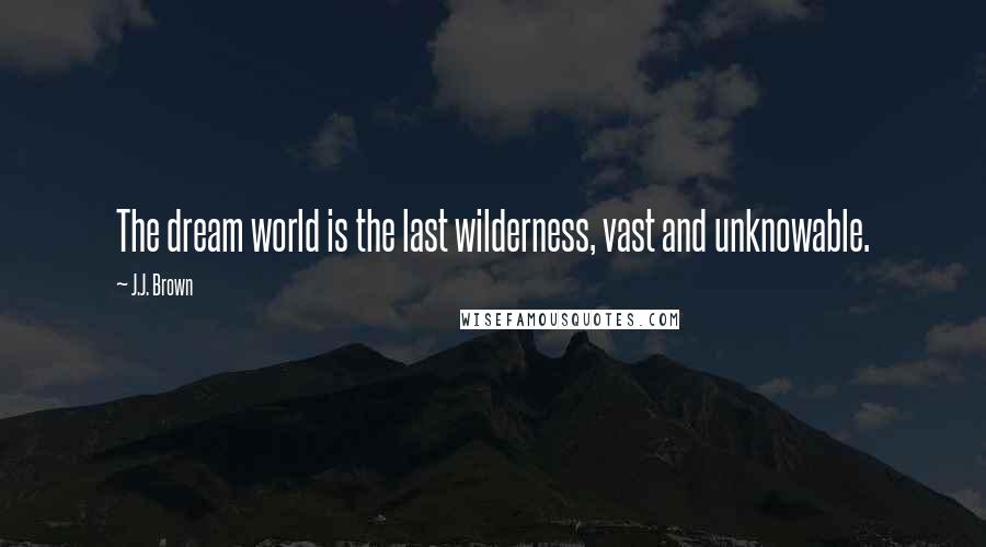 J.J. Brown Quotes: The dream world is the last wilderness, vast and unknowable.