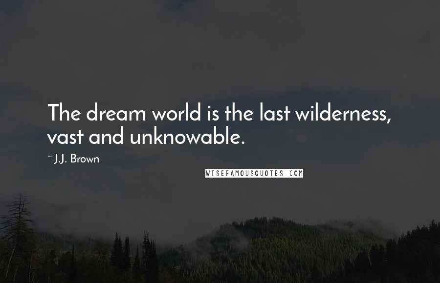 J.J. Brown Quotes: The dream world is the last wilderness, vast and unknowable.