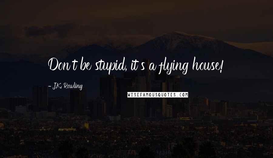 J.K. Rowling Quotes: Don't be stupid, it's a flying house!