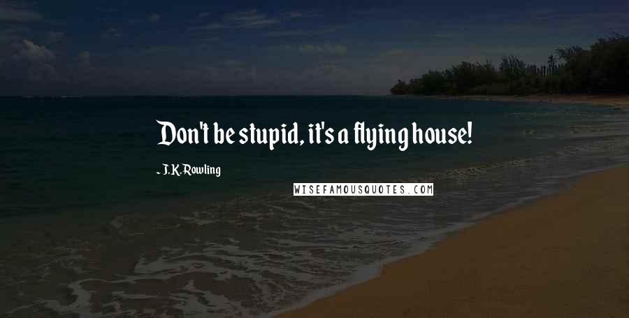 J.K. Rowling Quotes: Don't be stupid, it's a flying house!