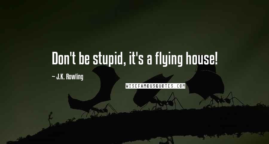 J.K. Rowling Quotes: Don't be stupid, it's a flying house!