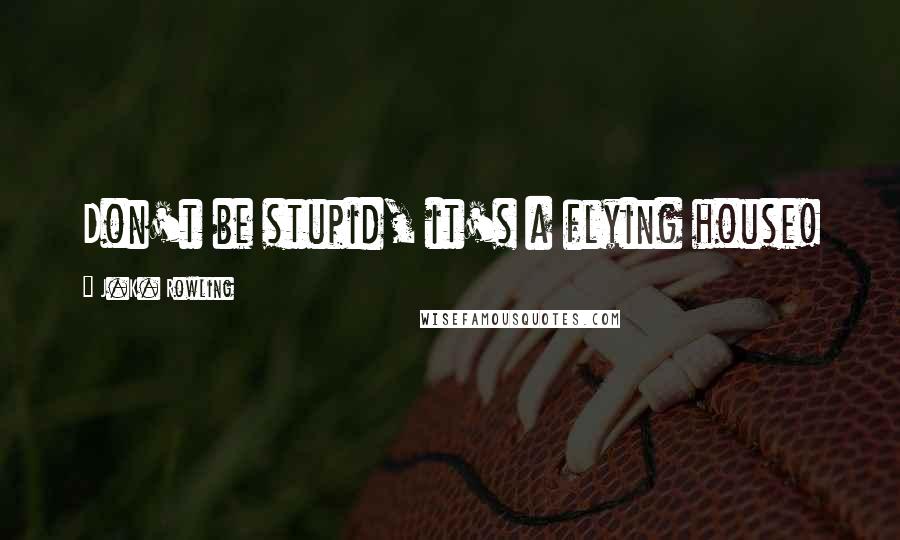 J.K. Rowling Quotes: Don't be stupid, it's a flying house!