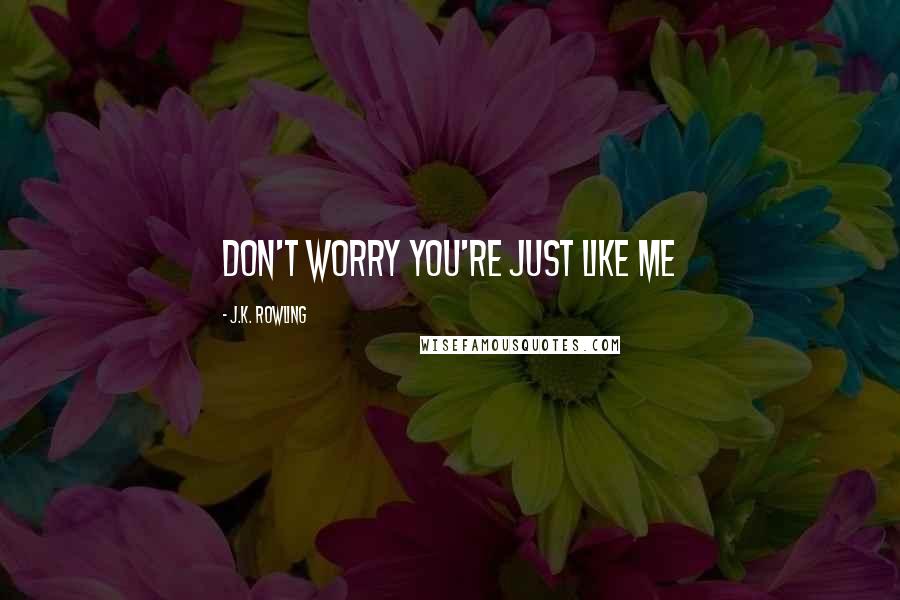 J.K. Rowling Quotes: Don't worry you're just like me