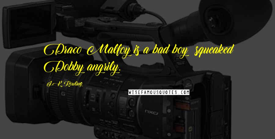 J.K. Rowling Quotes: Draco Malfoy is a bad boy! squeaked Dobby angrily.