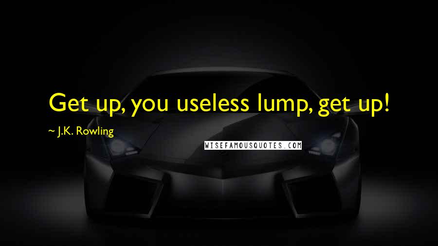 J.K. Rowling Quotes: Get up, you useless lump, get up!