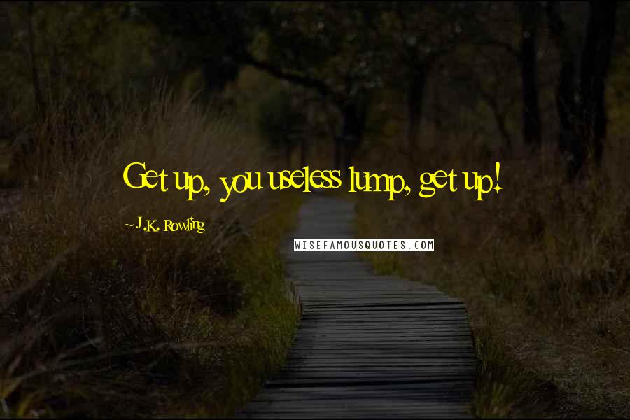 J.K. Rowling Quotes: Get up, you useless lump, get up!