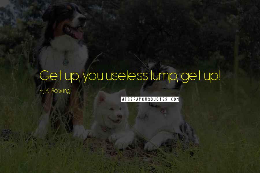 J.K. Rowling Quotes: Get up, you useless lump, get up!