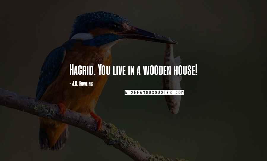 J.K. Rowling Quotes: Hagrid. You live in a wooden house!