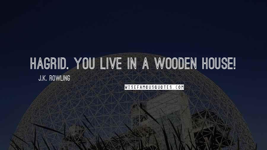 J.K. Rowling Quotes: Hagrid. You live in a wooden house!