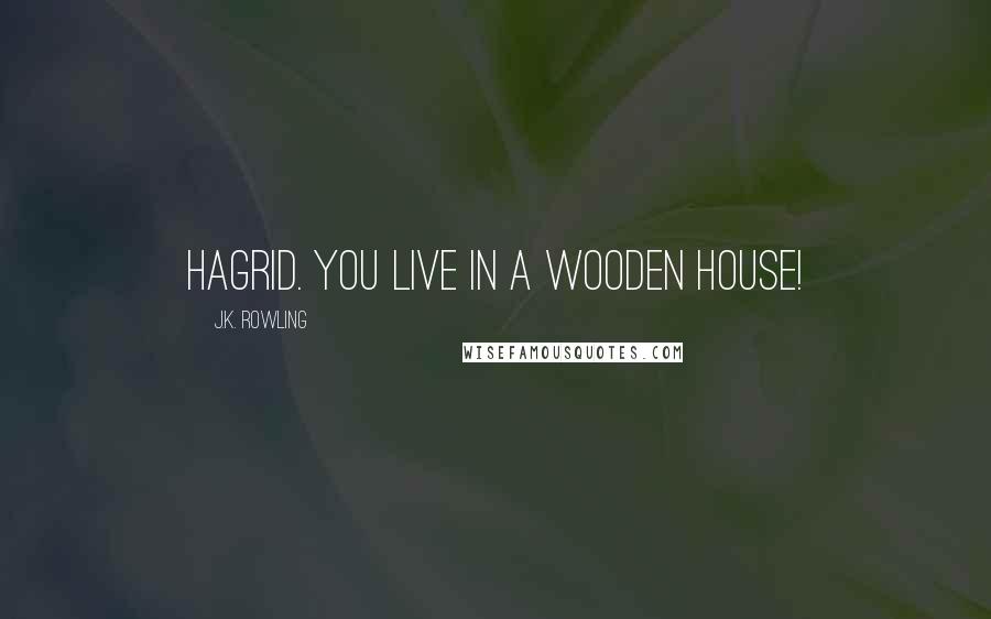 J.K. Rowling Quotes: Hagrid. You live in a wooden house!