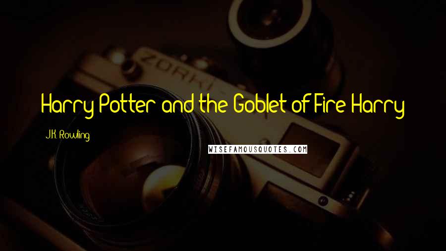 J.K. Rowling Quotes: Harry Potter and the Goblet of Fire Harry