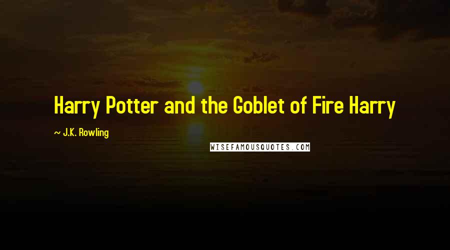 J.K. Rowling Quotes: Harry Potter and the Goblet of Fire Harry