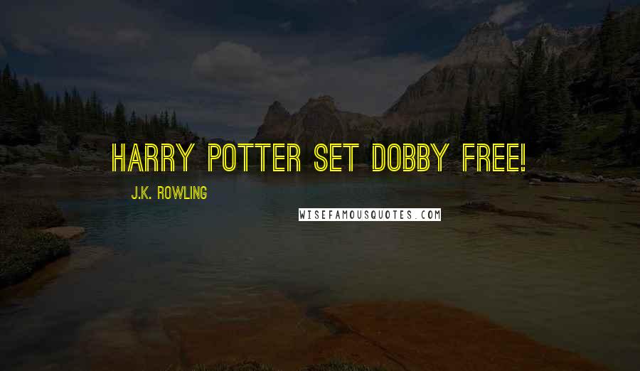 J.K. Rowling Quotes: Harry Potter set Dobby free!