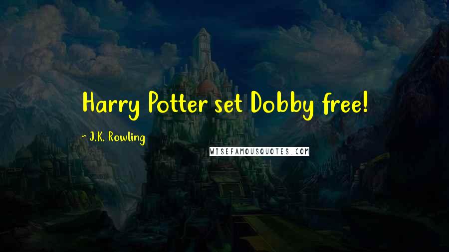 J.K. Rowling Quotes: Harry Potter set Dobby free!