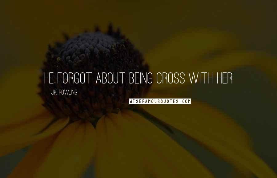 J.K. Rowling Quotes: He forgot about being cross with her