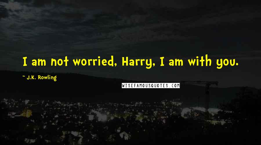 J.K. Rowling Quotes: I am not worried, Harry, I am with you.