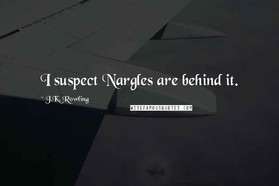 J.K. Rowling Quotes: I suspect Nargles are behind it.